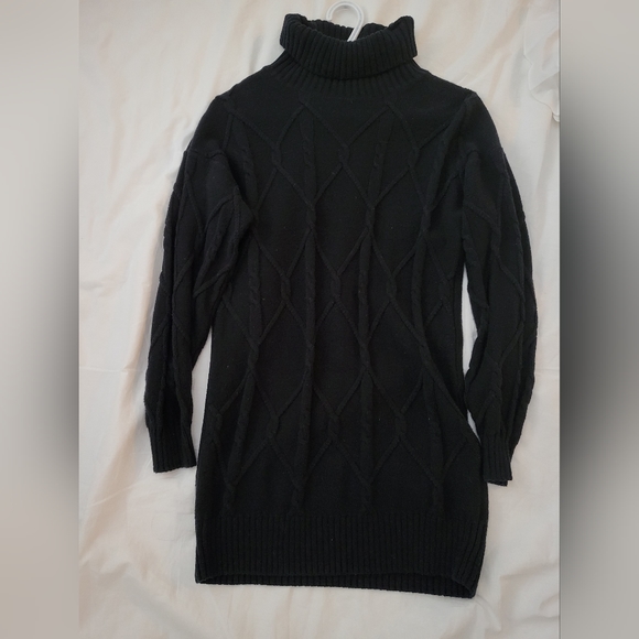 Hollister Cable Knit Dress Cowl Neck Turtleneck - Picture 2 of 4